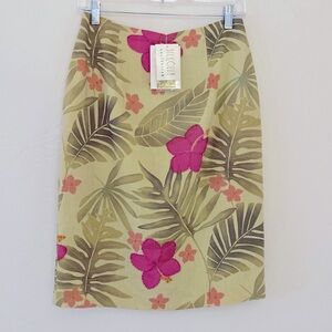 NWT Silk Club Collection Linen Skirt